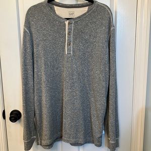 Mens GAP gray shirt with buttons size XL